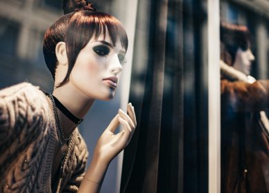 Mannequin in a window
